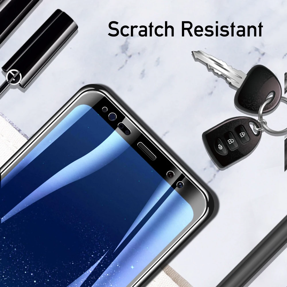 Закаленное стекло пленка для samsung Galaxy S7 A6 A8 Plus 2018 протектор экрана изогнутая