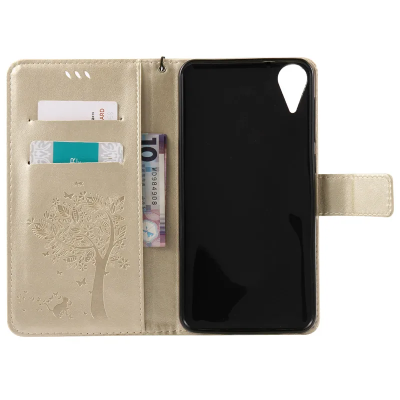 Limelan для htc Desire 825 чехол телефона Кот дерево PU кожаный бумажник Стенд Флип Чехол