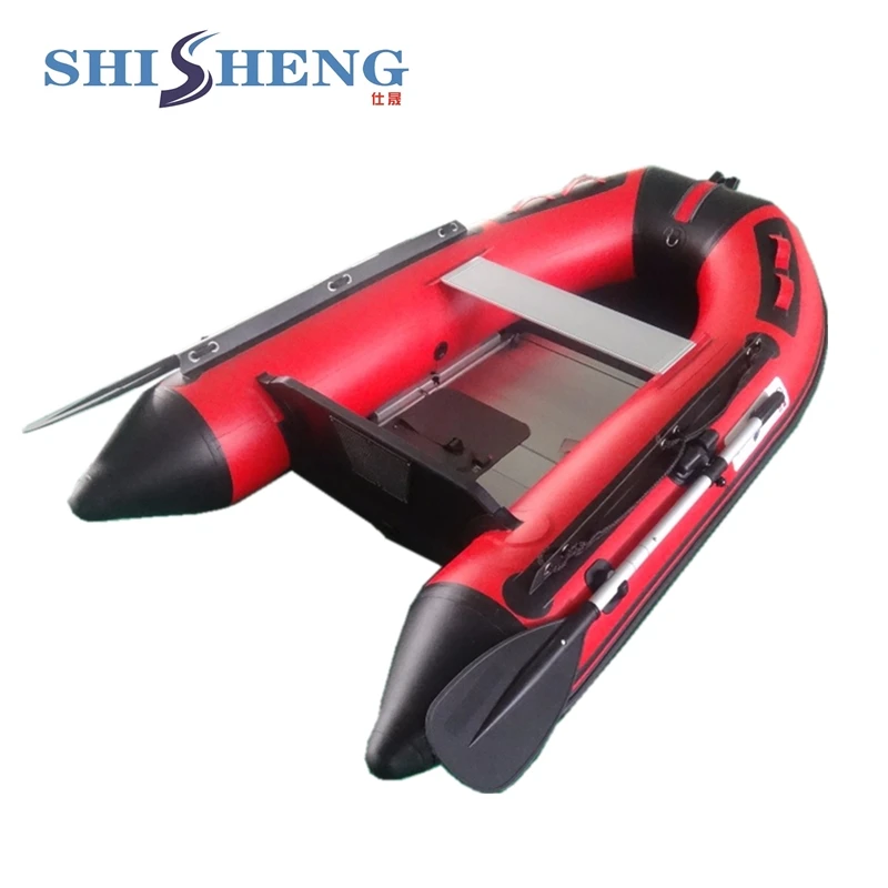 

SHICHENG cheap red&black inflatable rowing boat