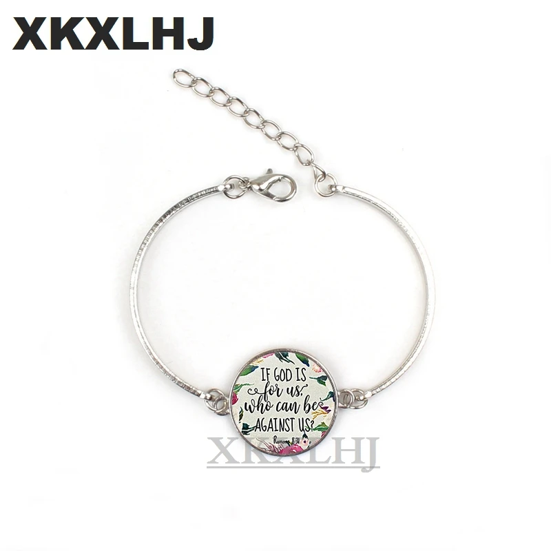 XKXLHJ модный Psalm браслет Художественный принт стеклянный купол Амулеты Браслет
