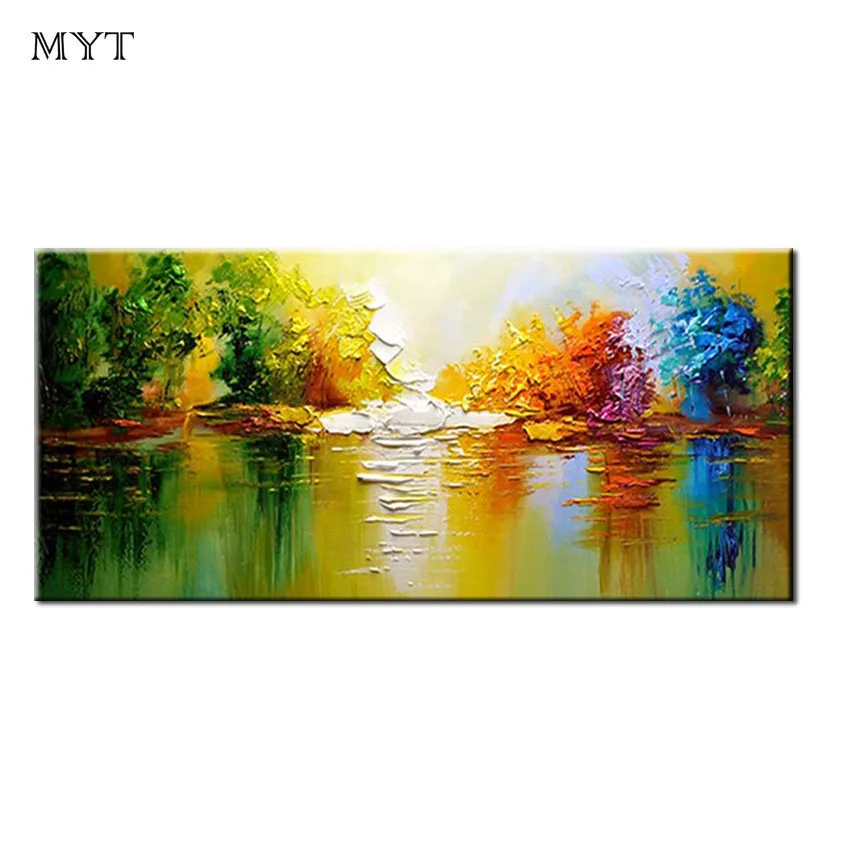 

Handmade Modern Abstract beautiful Landscape Oil Painting On Canvas Wall Art Pictures For Live Room Home Decor Paintings Unframe