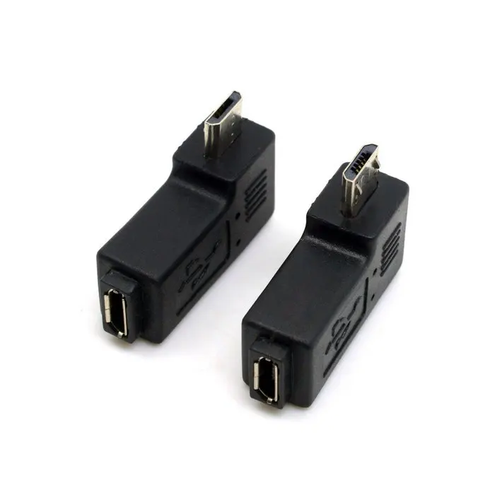 

2pcs 90 Degree Left & Right Angled Micro USB 5 Pin Male to Female Extension Adapter Adaptor ,Free shipping + Tracking number