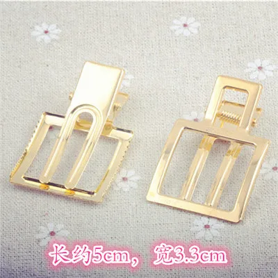1 х золотые/серебряные заколки для волос квадратные/круглые аксессуары ручной