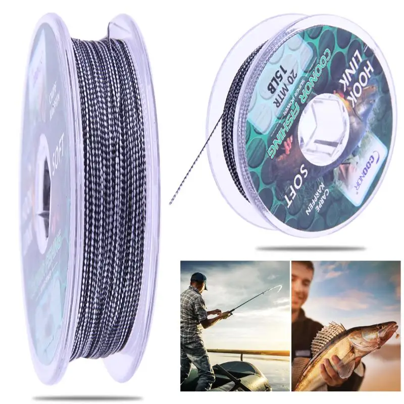 Леска рыболовная плетеная камуфляжная из ПЭ 20/65 6 футов 15/20/35 фунтов|carp fishing line|fishing