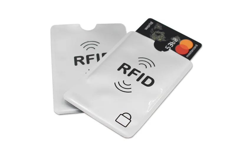 3 шт./лот алюминиевый Анти Rfid считыватель блокирующий держатель для банковской кредитной карты Защита Rfid считыватель карт металлический кредитный держатель для карт