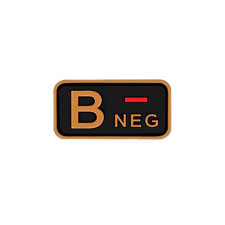 5 3D ПВХ A+ B+ AB+ O+ положительная pos-a-B-AB-O-NEG кровяного типа патч тактические нашивки для поднятия боевого духа Военные резиновые значки - Цвет: 5