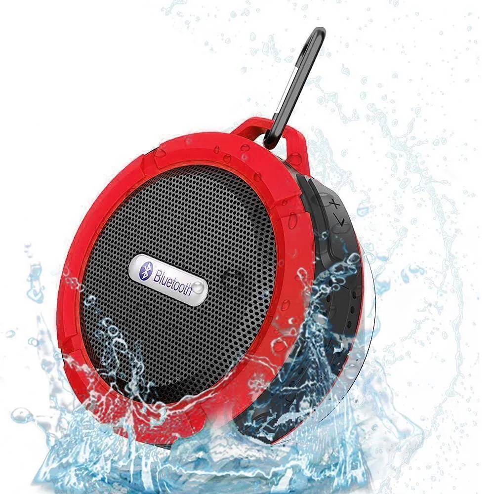 red Беспроводная bluetooth-колонка с присоской для ванной, водонепроницаемый громкий динамик с микрофоном для Xiaomi Caixa de som altavoz Bluetooth - Цвет: red