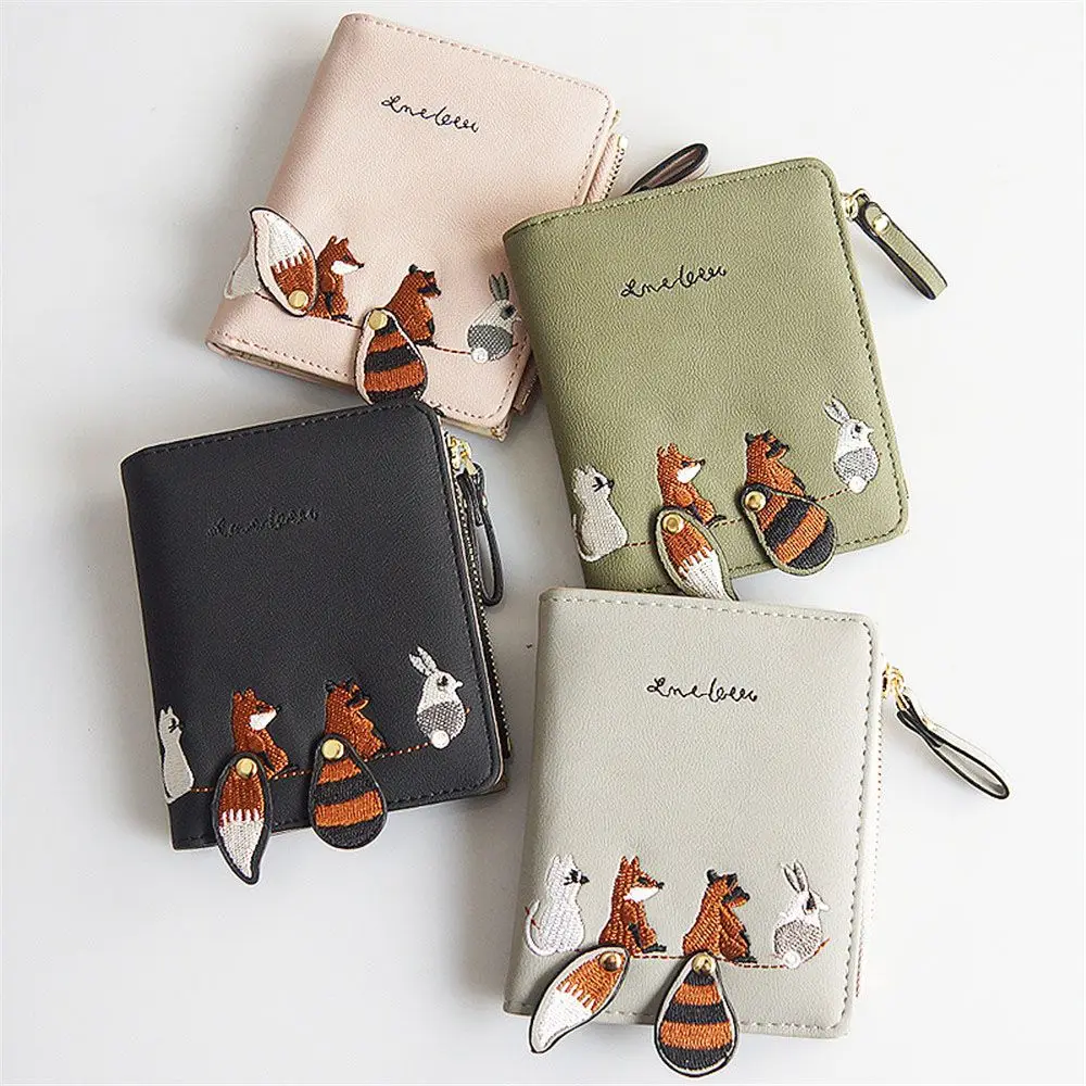 Милый мультяшный кошелек с животными Портативная сумка для ключей на молнии