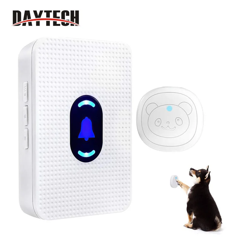 Дверной звонок DAYTECH с беспроводными сенсорными собачьими колокольчиками, беспроводной дверной звонок для Potty, обучение собак, дверной звонок, светодиодный индикатор