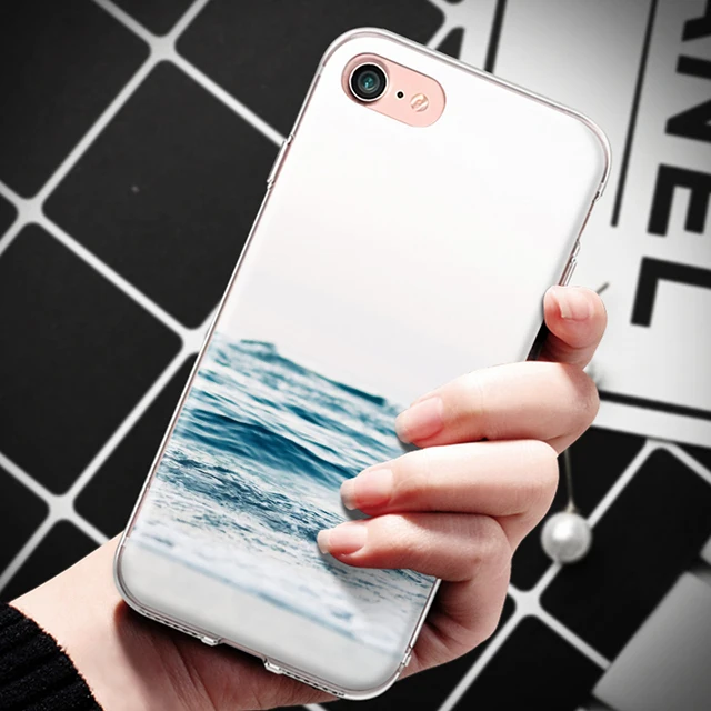 Силиконовый чехол для iPhone 4 4S 5 5S SE 6 6S 7 8 Plus X XR XS Max из ТПУ с защитой от солнца пляжа