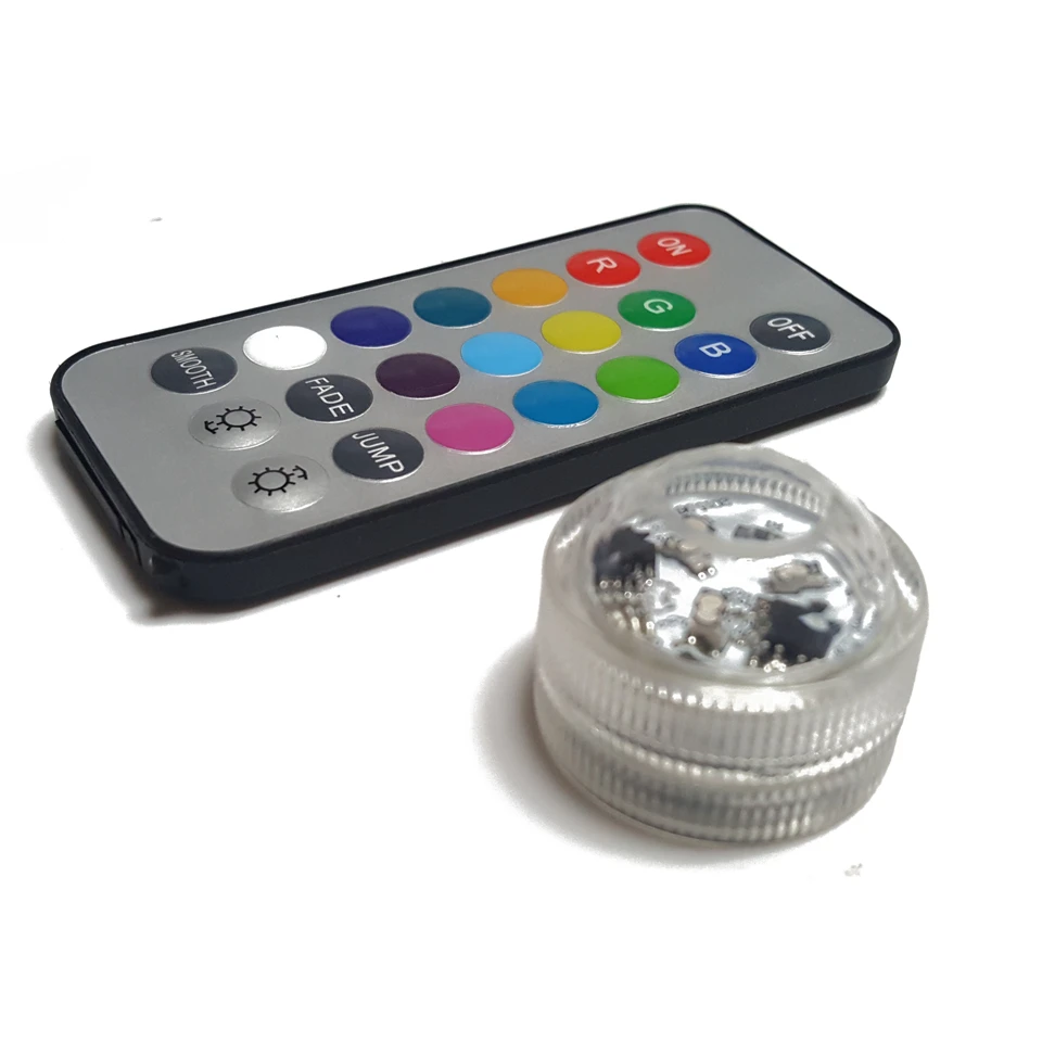3 Led RGB погружной светильник с дистанционным управлением, на батарейках, подводный Ночной светильник, ваза, чаша, для улицы, для сада, вечерние, украшения