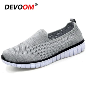 Дышащие мужские сетчатые туфли, светильник дышащие легкие кроссовки, повседневная обувь без шнуровки, лето