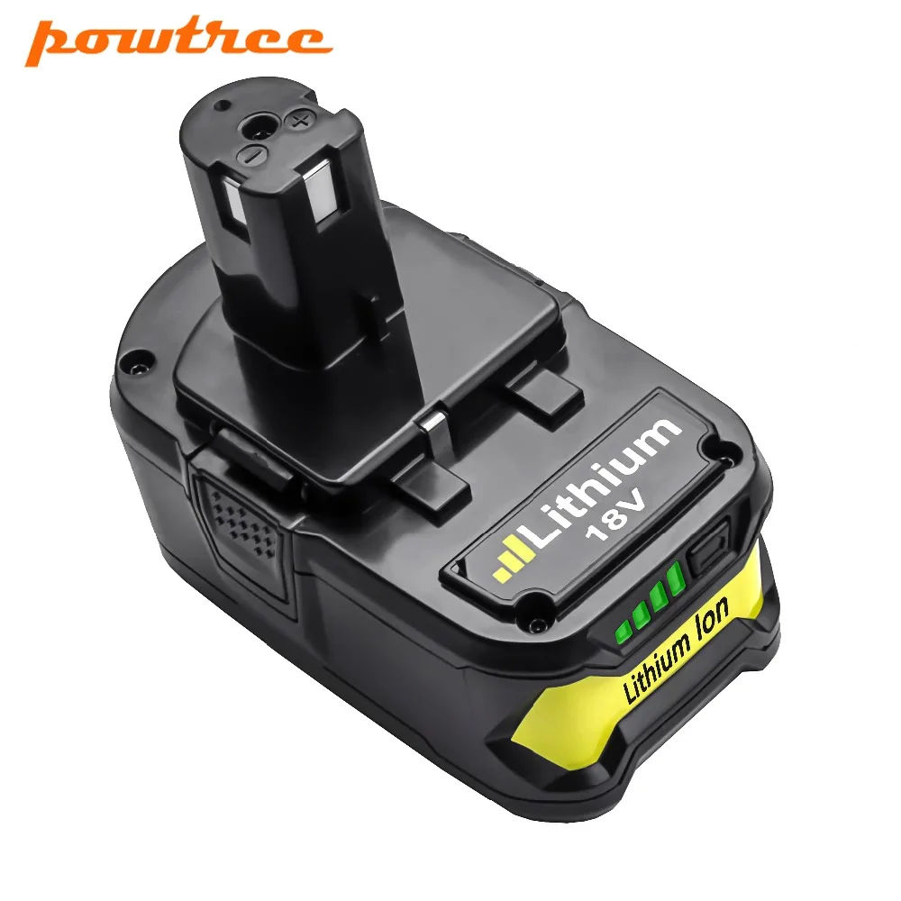 Powtree для Ryobi 9000mAh 18V P108 литий-ионная аккумуляторная батарея для электроинструмента RB18L40 P107 P104 BIW180