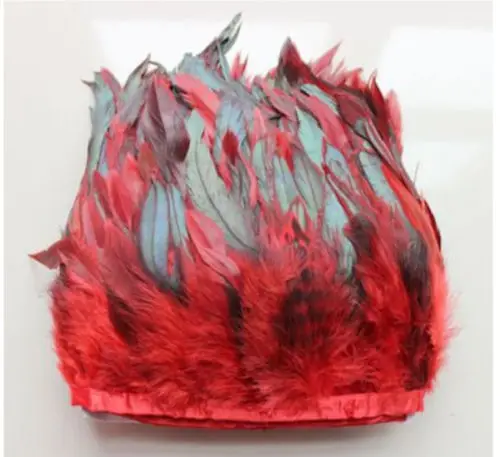 Бесплатная доставка 10 ярдов многоцветный хвост петушиного хвоста Отделка пера