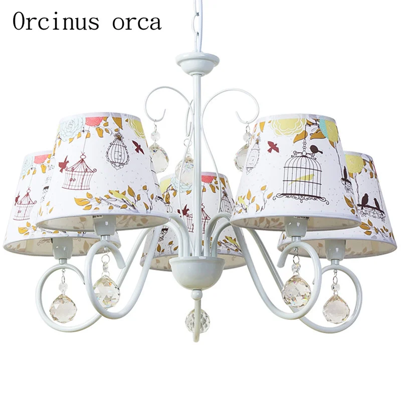 Скандинавская современная простая хрустальная люстра для детской комнаты