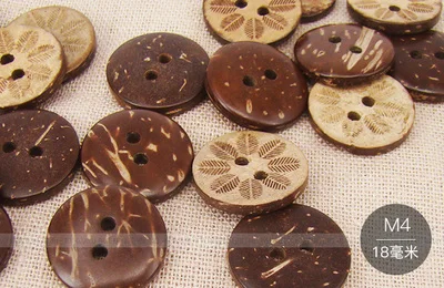 Пряжка в стиле ретро из кокосовой скорлупы кнопка сделай сам натуральная