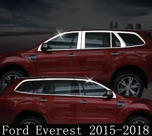 Полные декоративные полосы из нержавеющей стали для автомобиля Ford Everest 2015 2016 2017