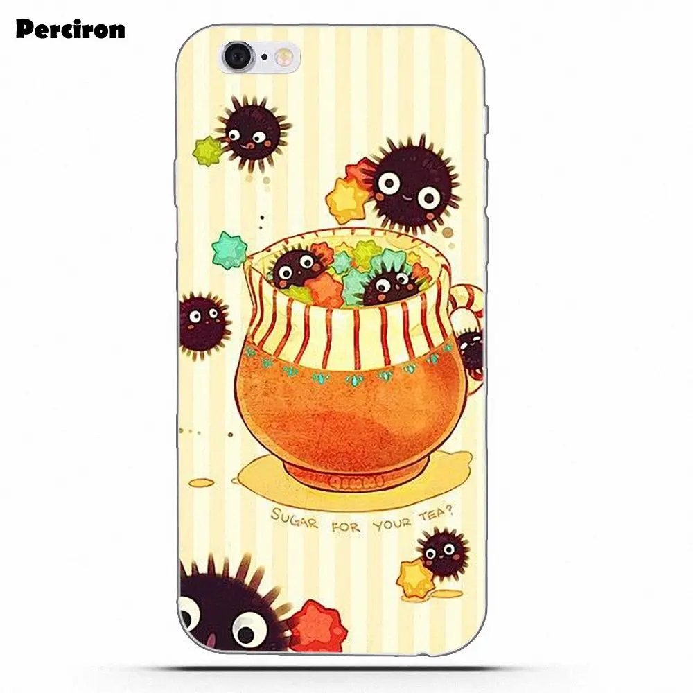 Тоторо портал Soot Sprite для huawei P7 P8 P9 P10 P20 P30 Lite Mini Plus Pro Мягкий мобильный чехол
