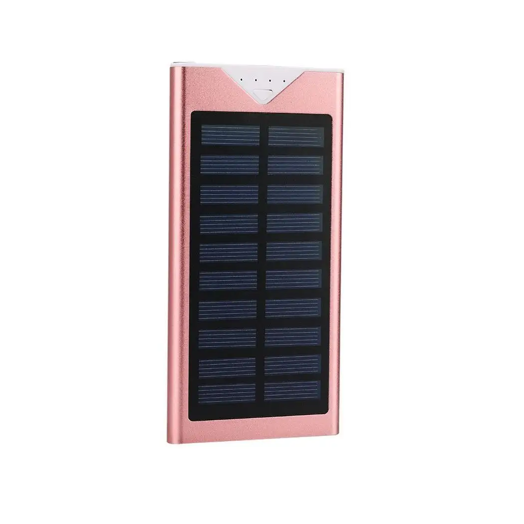 Внешний аккумулятор на солнечной батарее 30000 мАч 2 USB LED портативное зарядное