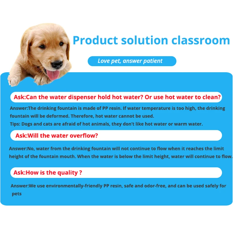Automatic Cat Dog Pet Water Fountain Pet Bowl Cat Drinking Flower Water Dispenser Petsafe Drink with Filters Pet Water Fountain