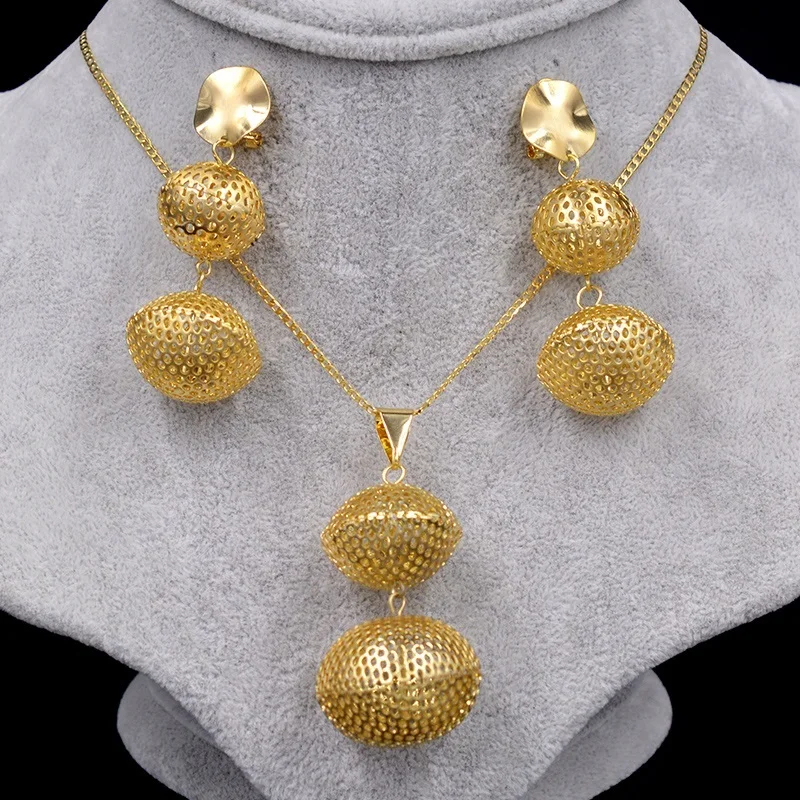 Ювелирные изделия Sunny Jewelry Модные наборы 2021 женские серьги подвеска ожерелье шар