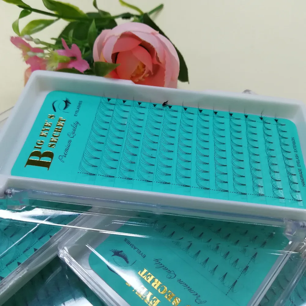 Ресницы большого глаза секретные Роскошные готовые объемные ресницы веер 4D