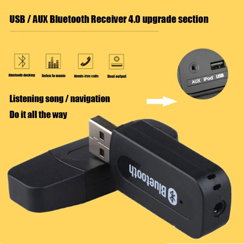 Bluetooth аудио приемник 4 0 Обновление 3 5 мм адаптер музыкальный fm трансмиттер с USB