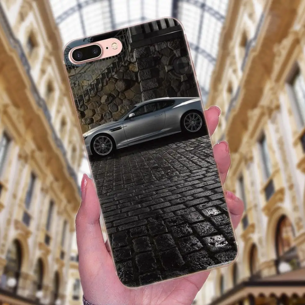 Модные Супер Автомобили Aston Martin мягкие ТПУ лучшие чехлы для Apple iPhone 4 4S 5 5C 5S SE 6 6S 7 8