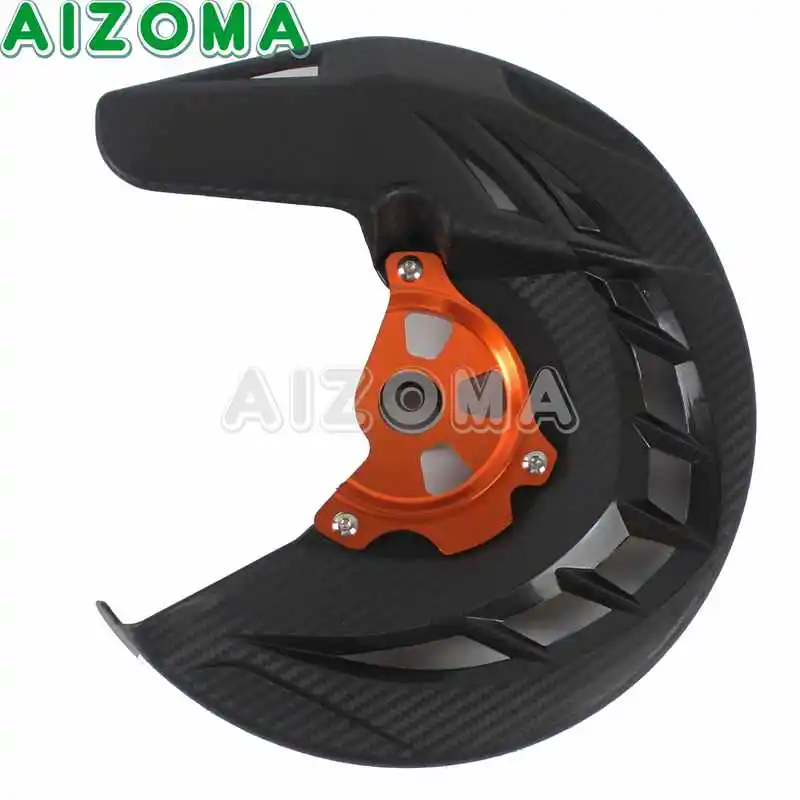 Black Orange Front Brake Disc Rotor Guard Cover Protector Protection For KTM SX XC EXC F 125 150 2003- Motocross Enduro Offroad - Цвет: Black