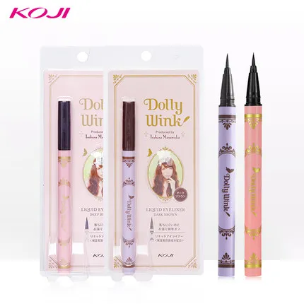 Жидкая подводка для глаз Koji Dolly Wink глубокий черный и темно коричневый| |