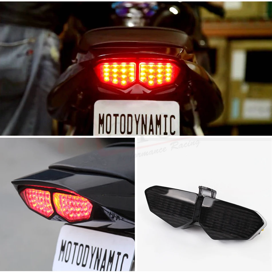 Мотоцикл Интегрированный сигнал поворота Хвост тормозной фонарь лампа для Yamaha