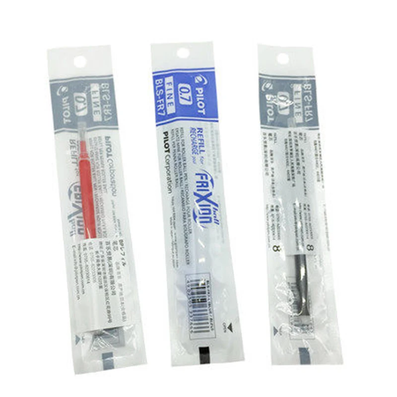 24 Pcs/Lot Pilot BLS FR7 FriXion 0.7mm Erasable Gel Pen Refills (For LFB 20EF/LFBK 23F) Black/Blue/Red|Гелевые ручки| |