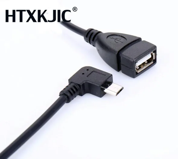 Новейший OTG кабель адаптер Micro USB 2 0 папа к Женский 90 градусов правый угловой