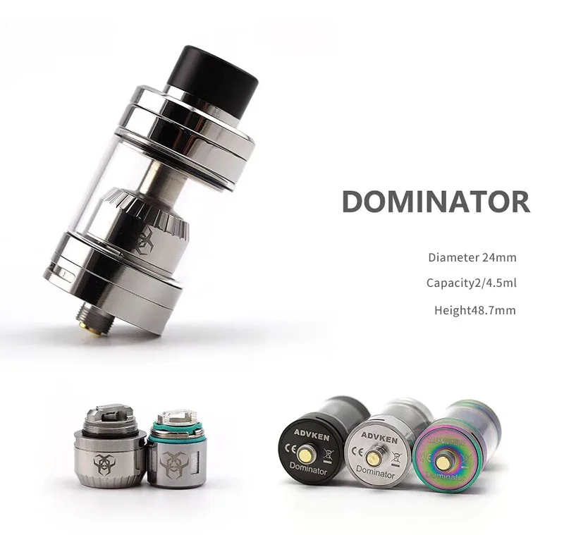 Оригинальный бак Advken Dominator Subohm 24 мм с баком для электронной сигареты Diy deck