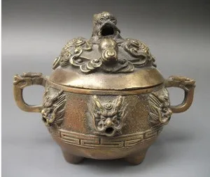 Китайский Азиатский античный дракон бронза бесплатная доставка|censer| |
