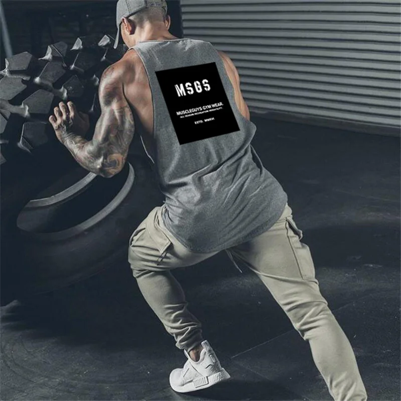 

Muscleguys Brand Fitness clothing bodybuilding Stringer Gyms tank top mens musculation vest Sleeveless shirt workout tops