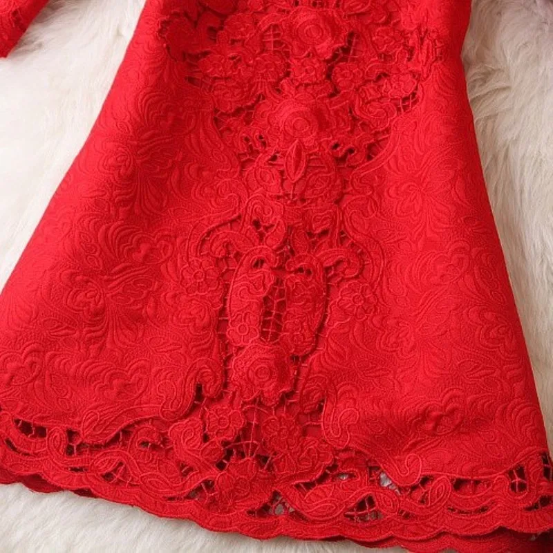 Короткое платье с вышивкой Новинка 2018 года Высококачественная Весенняя женская