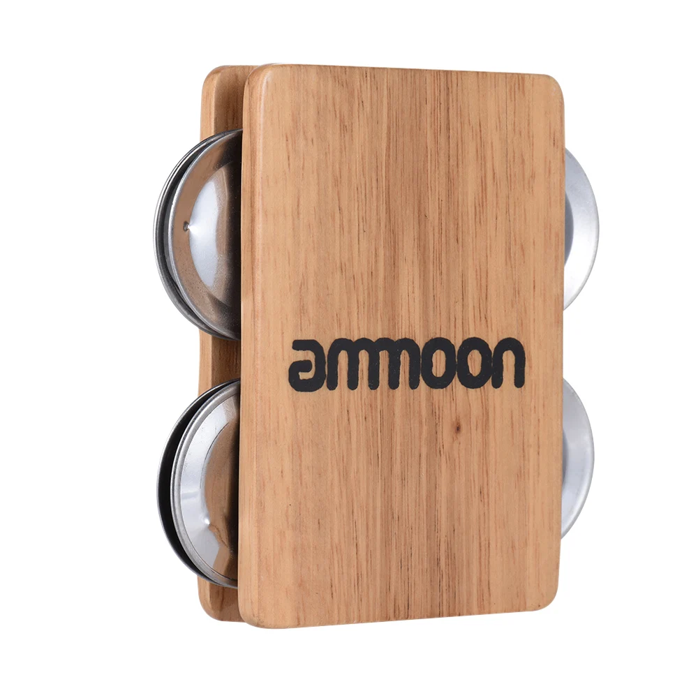 Ammoon Cajon коробка барабан спутником аксессуар 4-колокол Jingle Castanet для упаковки крема