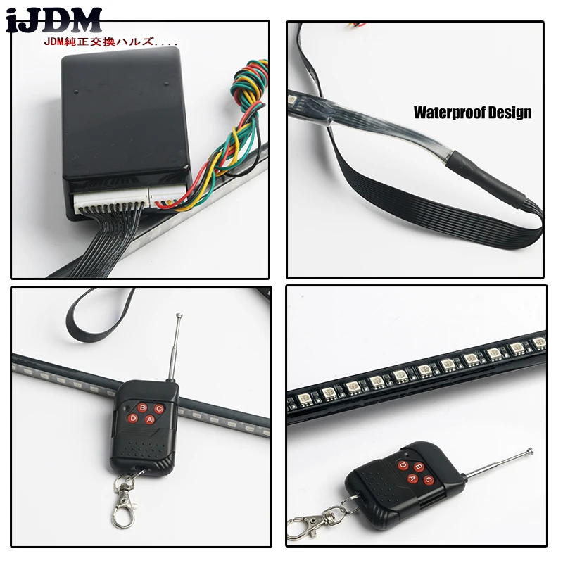 IJDM 20 дюймов 48 светодиодный RGB 7 цветный Knight Rider освещение сканера для автомобиля