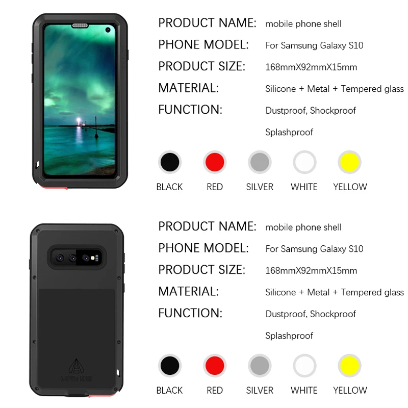 Открытый спортивный ударопрочный защитный чехол для Samsung Galaxy S10 Plus S10E 5G 360 полный E