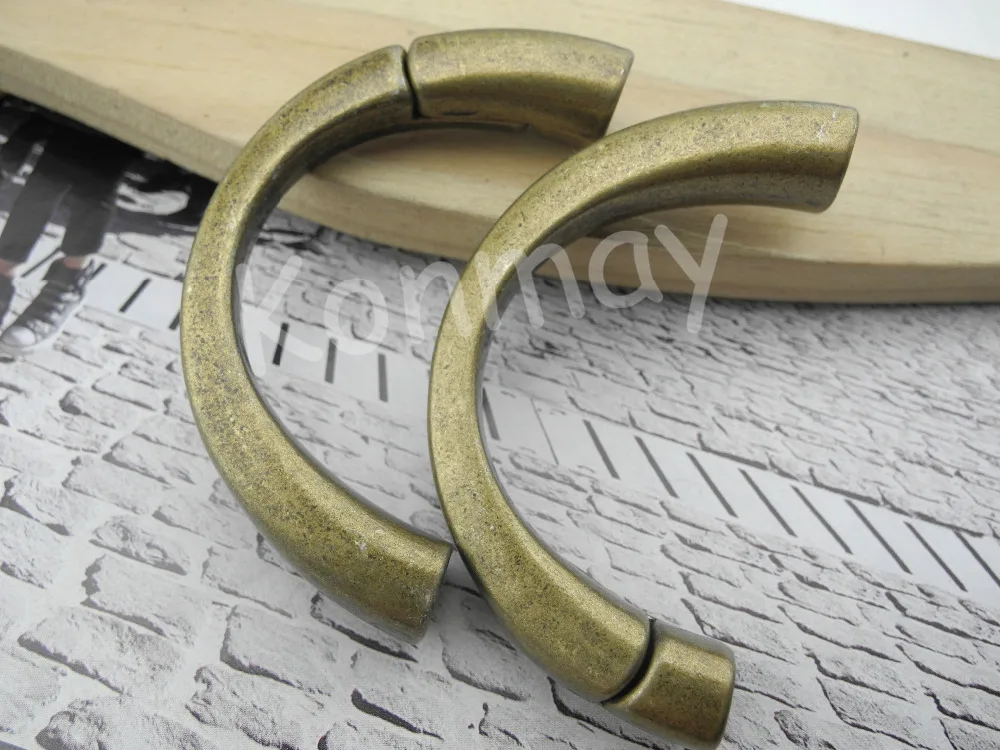 4 Colors--5pcs 9.7x6.0mm Magnetic Half Cuff Clasp for Licorice Leather Bracelet Making--CLP1217 | Украшения и аксессуары