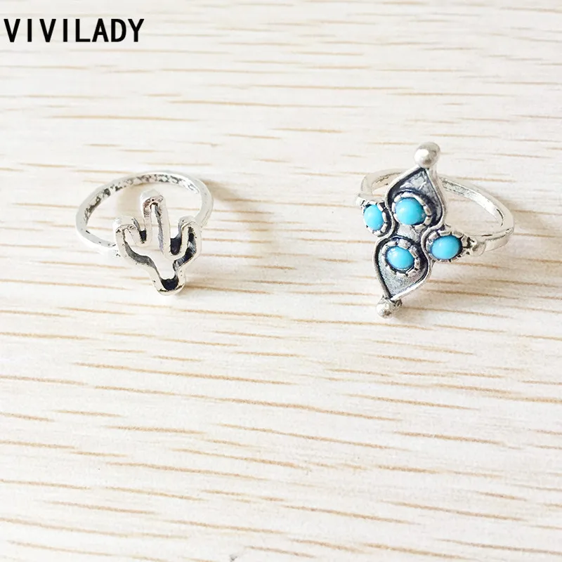 Vivilady бохо-шик Цыганская 9 шт. Бохо полимерная стрела с камнями цветами луной палец
