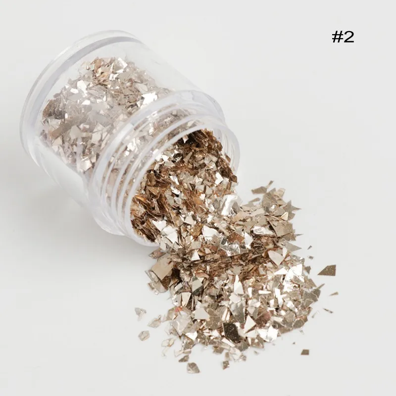 1 Box 10ML Nail Art Sequins Gold/Silver Irregular Candy Paper Manicure Glitter Sequin For UV Gel Decor -Assorted Color GF14 | Красота и