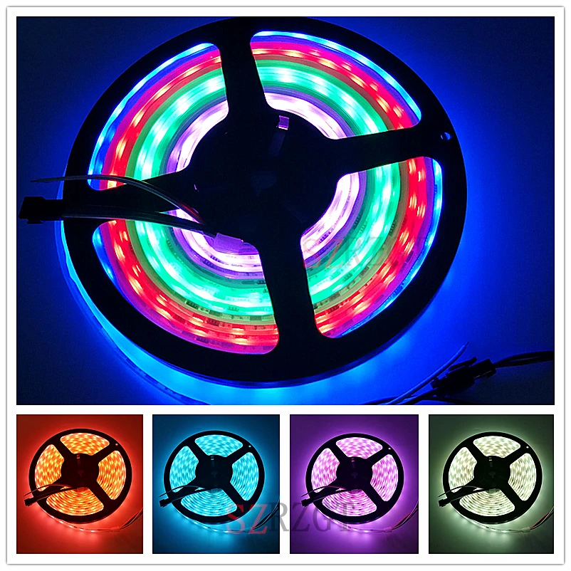 WS2811 5050 RGB Светодиодная лента 1 м/5 м 150 300 светодиодов индивидуально Адресуемая DC12V