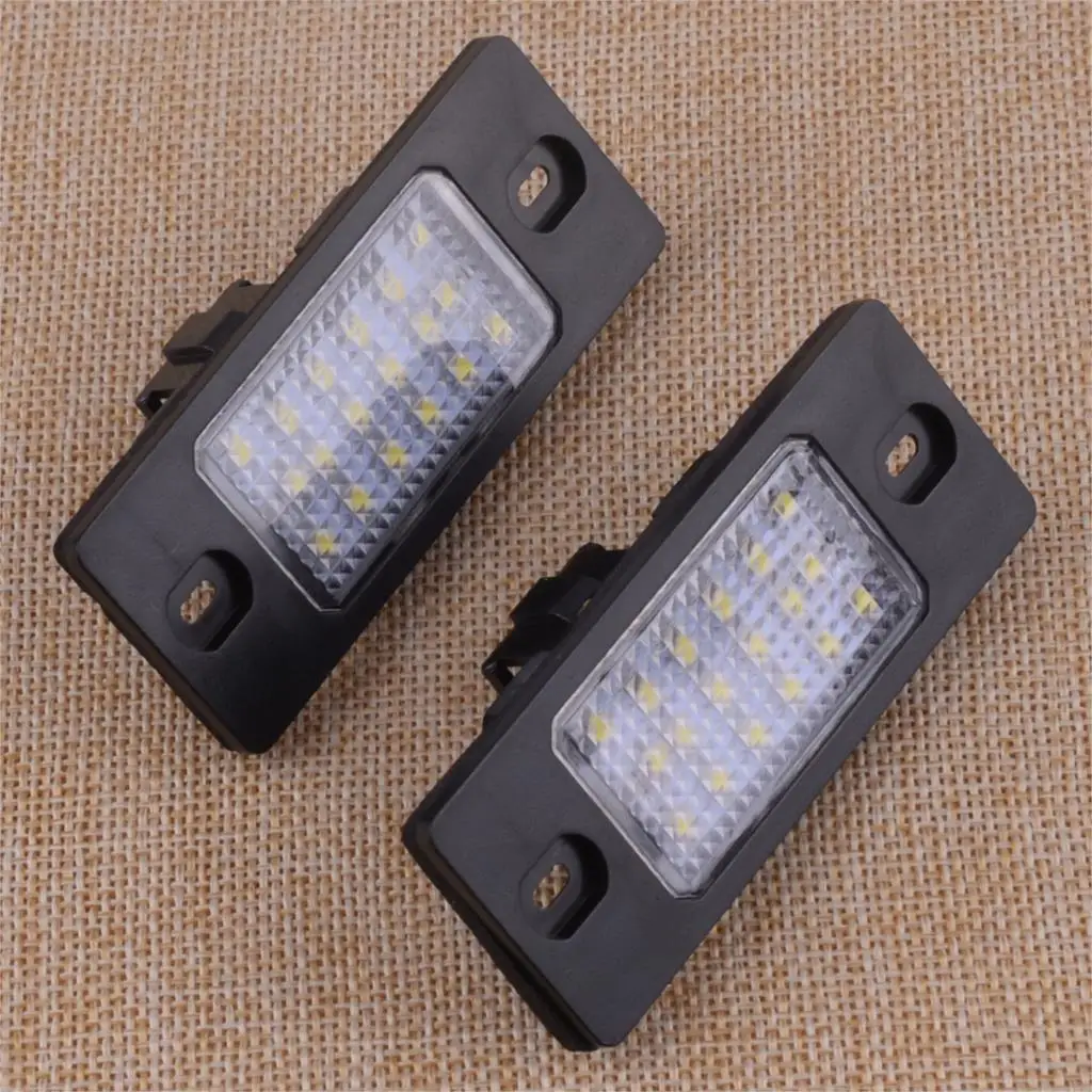 

CITALL 1 Pair 18 LED Car White LED License Plate Light Lamp Fit for VW Golf Passat Tiguan Bora Touareg 1J5943021D