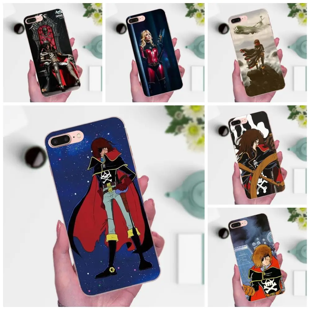 Космический пиратский капитан харлок для Apple iPhone 4 4S 5 5C 5S SE 6 6S 7 8 Plus X XS Max XR мягкий