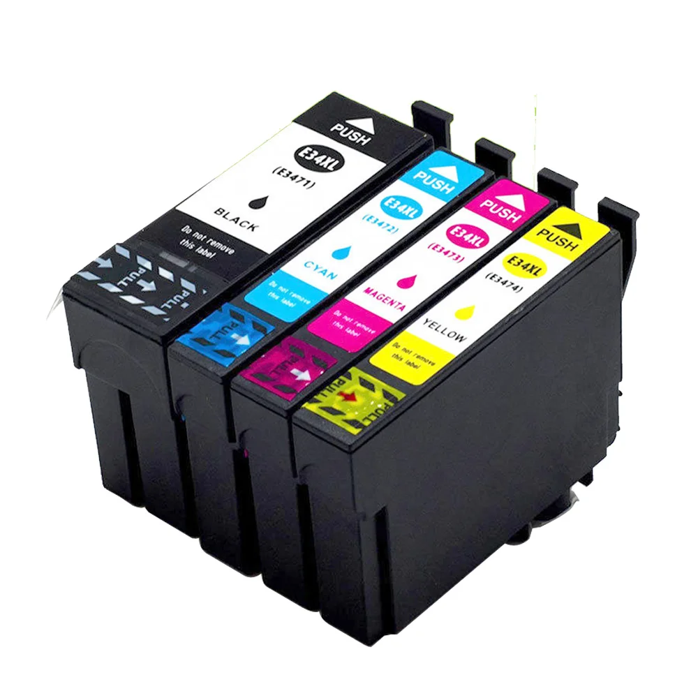 4 комплекта 1 набор совместимых картриджей для Epson 34 XL WorkForce Pro WF 3720DWF 3725DWF принтера