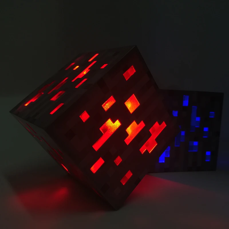 Светодиодный фигурку Игрушечные лошадки Minecraft свет факела настенный светильник