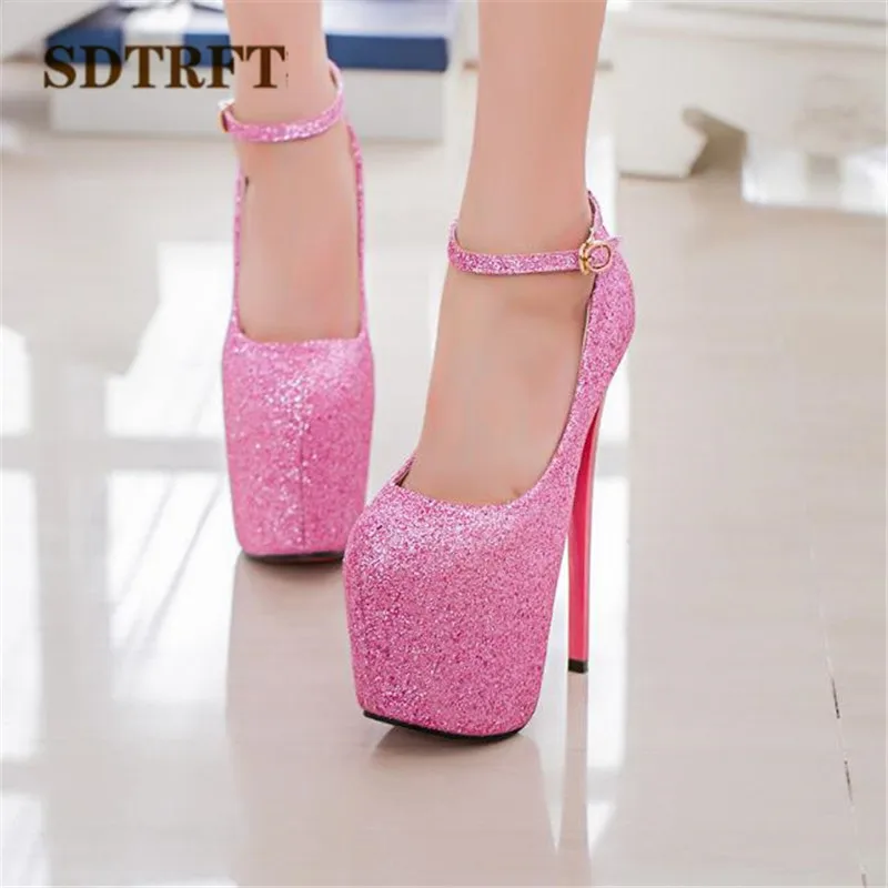 Женские туфли на шпильке 20 см с круглым носком|women pumps|round toethin high heels |