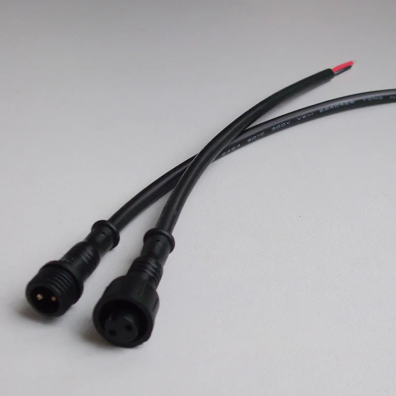 2Pin DC водонепроницаемый разъем адаптера питания провода 0.5mm2 Удлинительный кабель